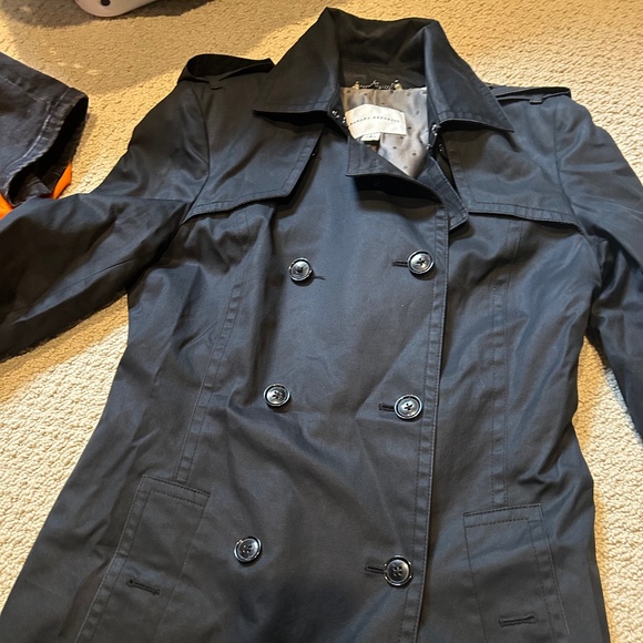 Black BR Trench Coat 100 percent cotton - Picture 1 of 6